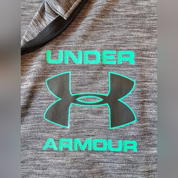 Under Armour Youth XL Heatgear Loose Quarter Zip Pullover Lightweight Logo - Picture 2 of 6